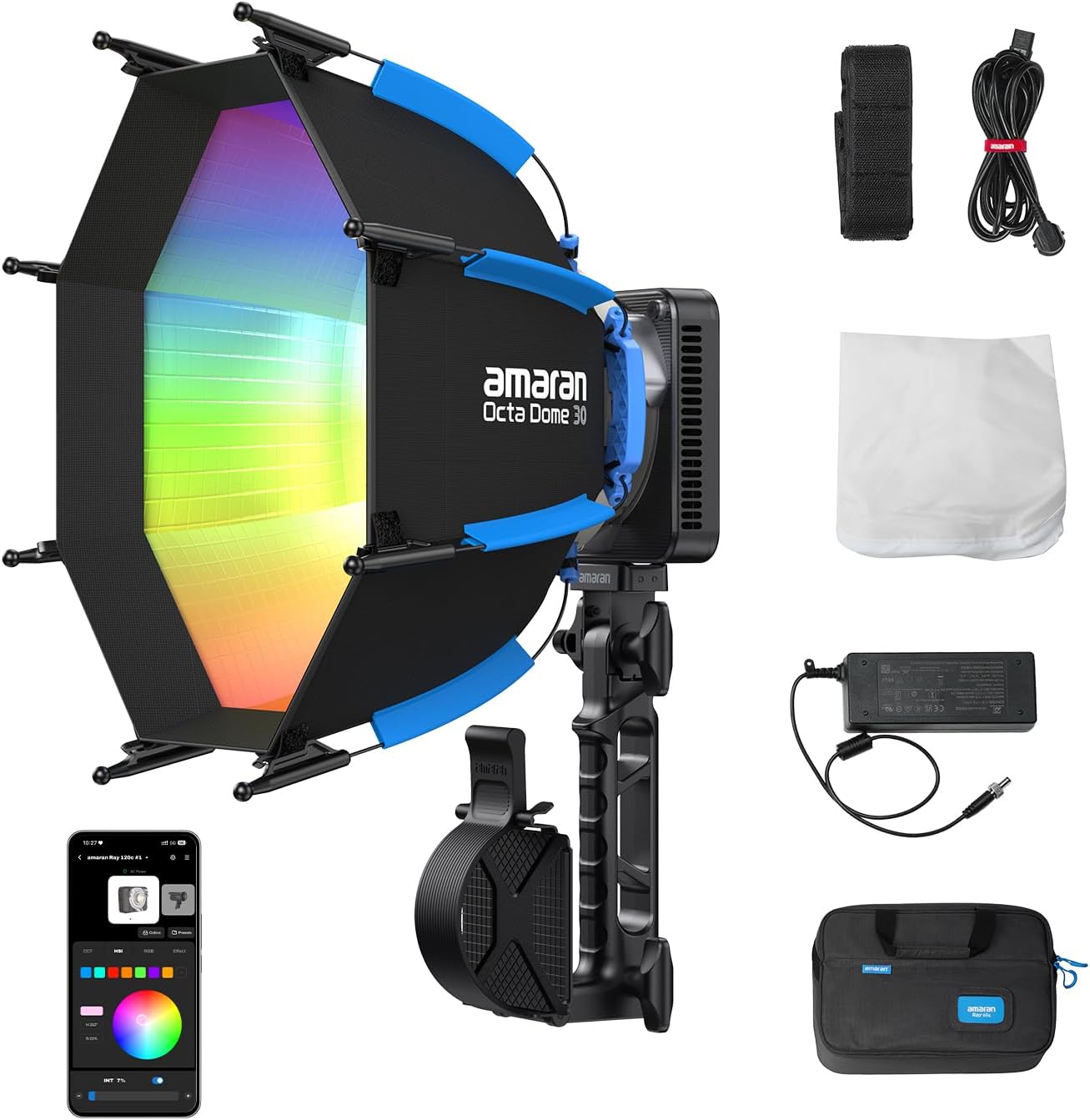Photography Lighting Softbox - 120W RGB LED Video Light, Portable
