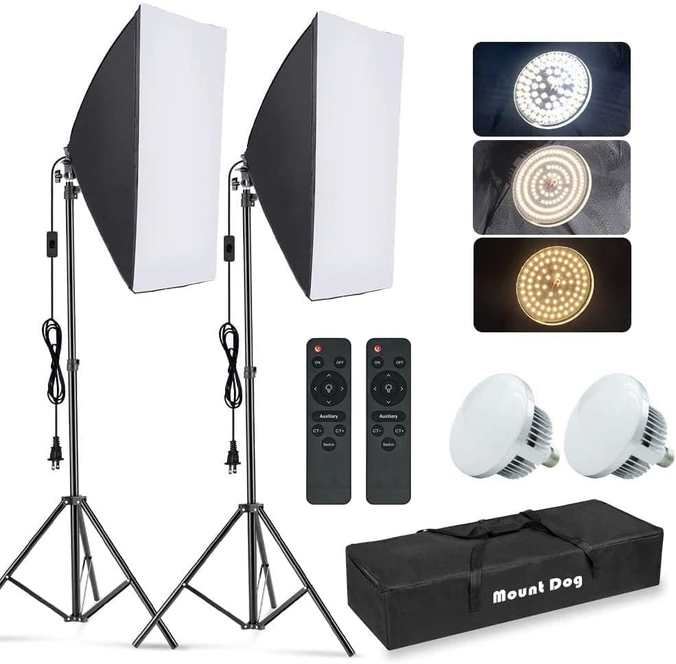 Photography Lighting Softbox - Photography Softbox Lighting Kit, 2-Pack 19.7