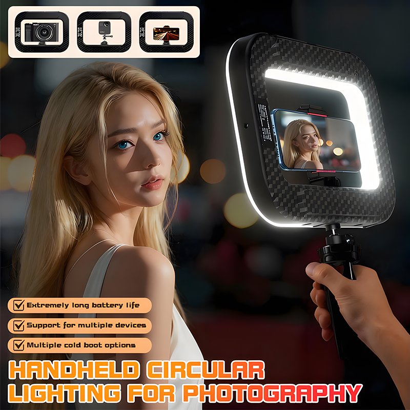 Photography Artificial Lighting - Roreta Handheld Ring LED Rechargeable Portable