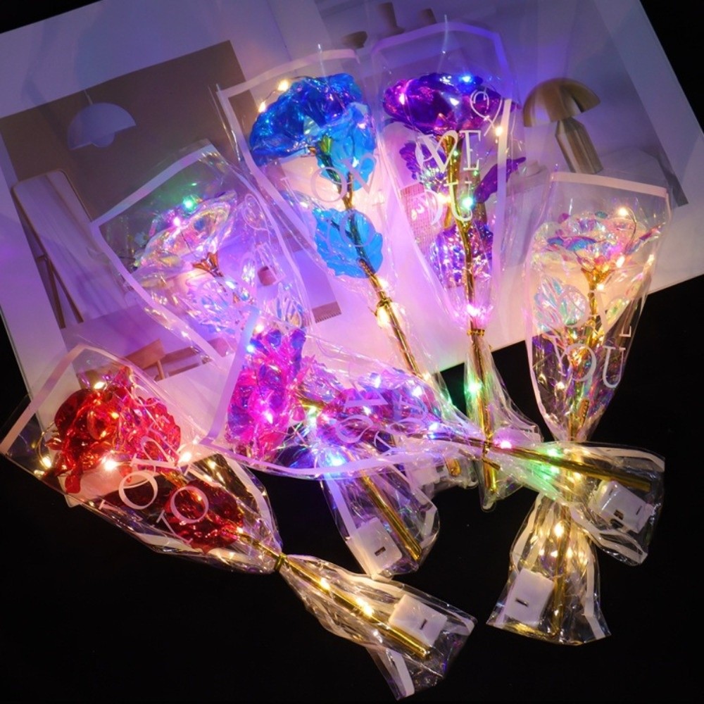 Glowing Gold Foil Rose Flower  - огляд і ціна Photography Artificial Lighting