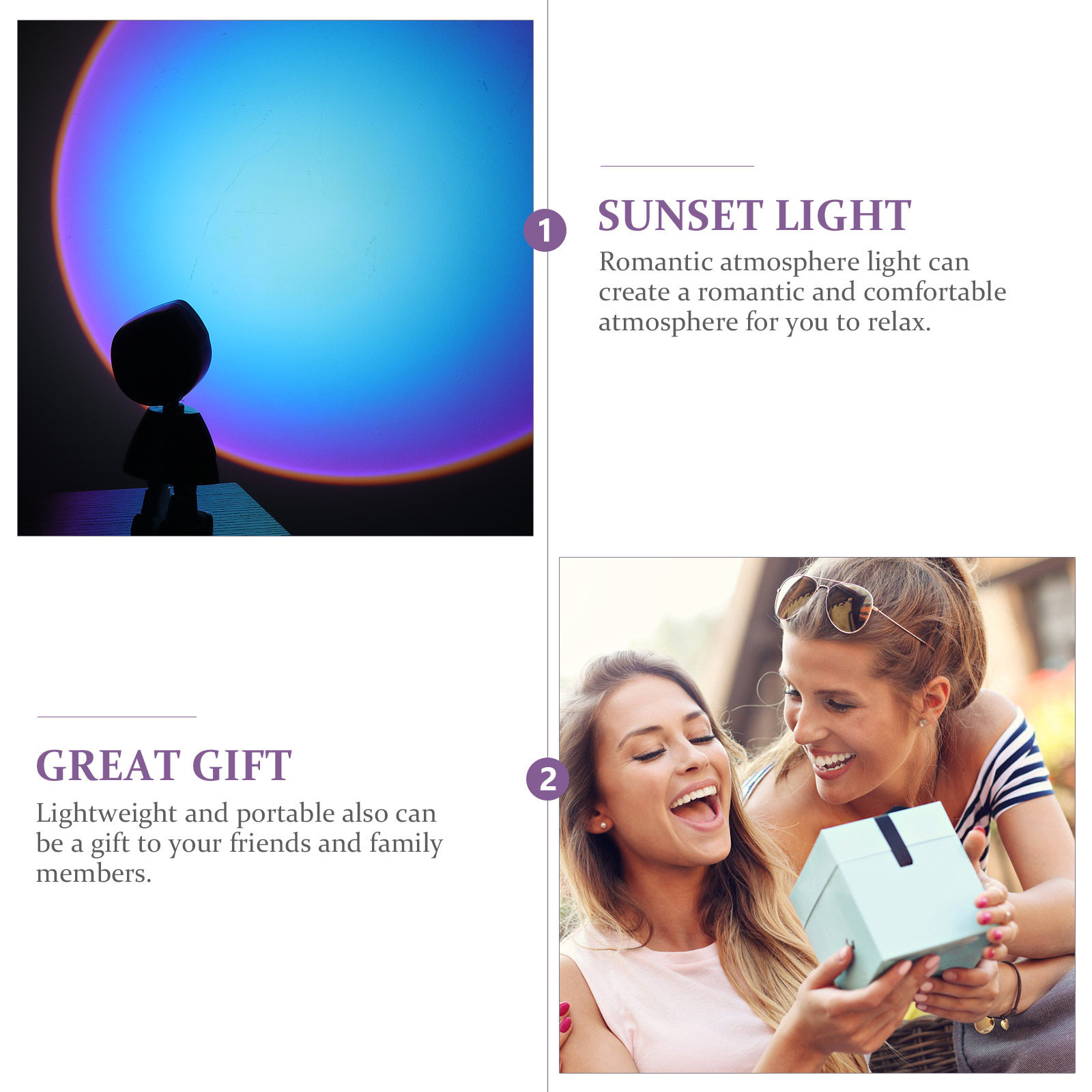 1Set Sunset Projection Lamp Cr - огляд і ціна Photography Lighting Layout