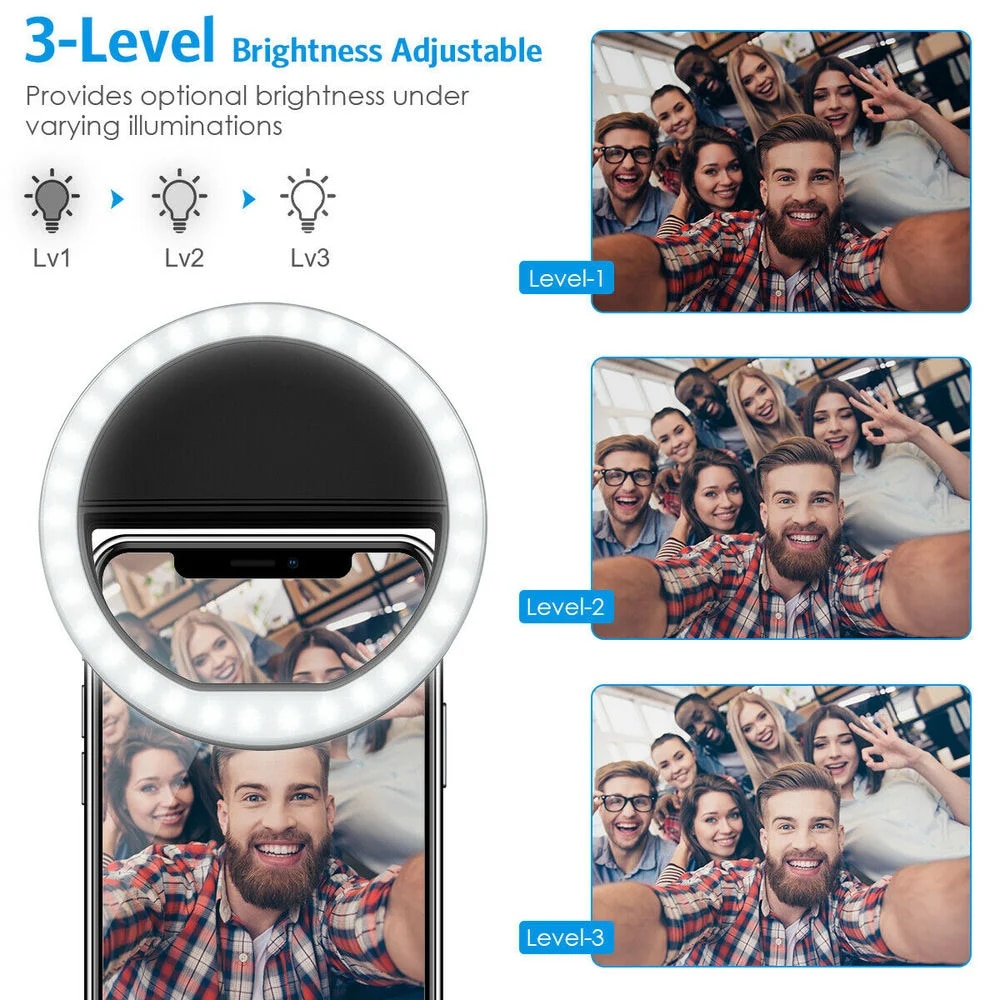 USB Rechargeable LED Selfie Ri - огляд і ціна Photography Lighting Product