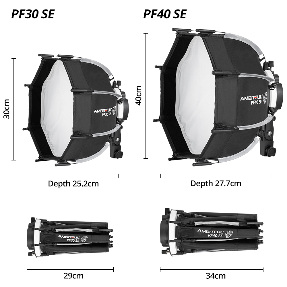 AMBITFUL PF30/PF40 30cm /40cm  - огляд і ціна Photography Lighting Softbox