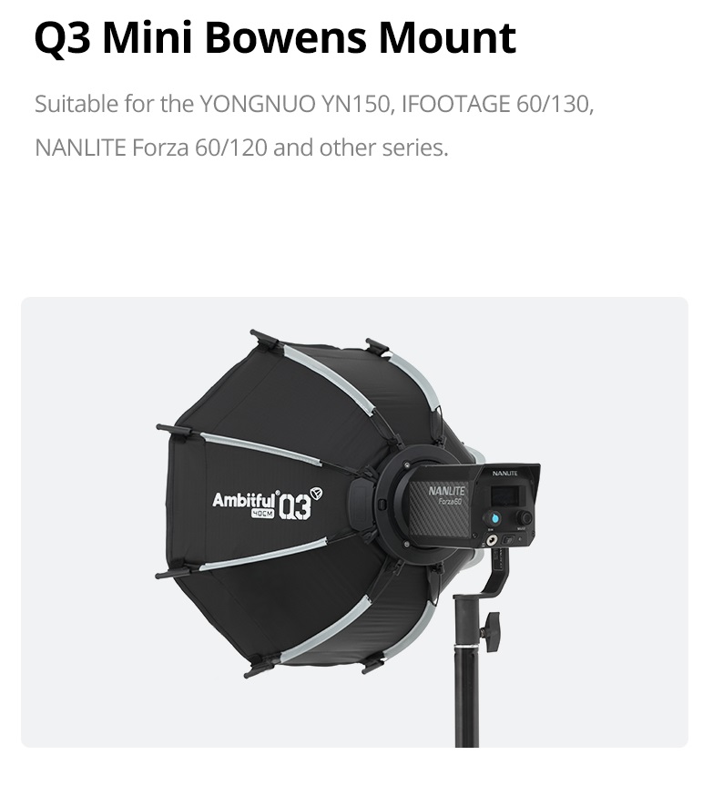 New AMBITFUL Q3 Quick Release  - огляд і ціна Photography Lighting Softbox