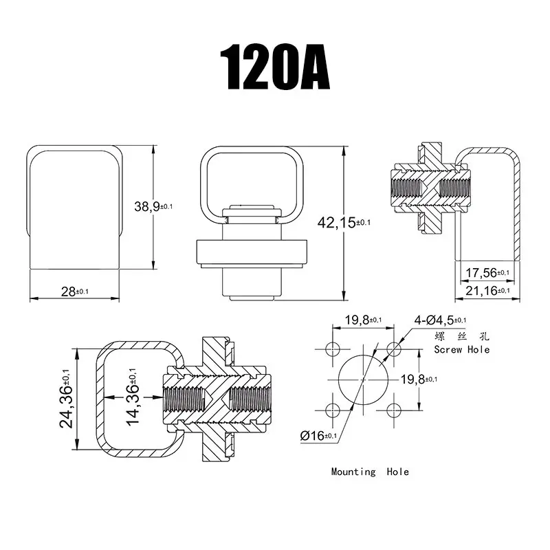 300A 200A 120A All Copper Lith - огляд і ціна V Mount Battery