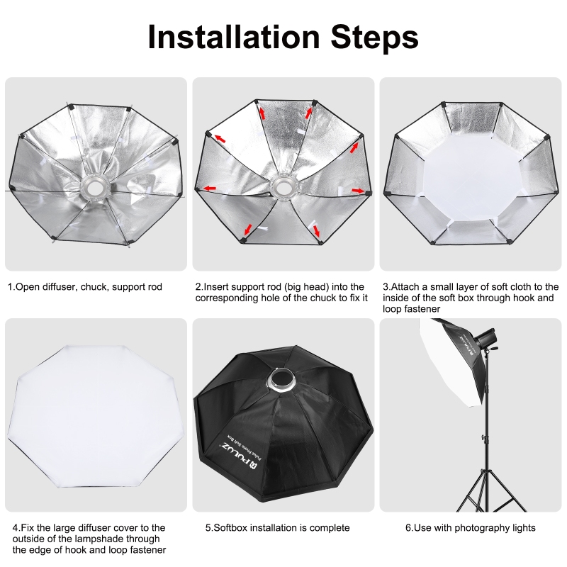 PULUZ 95cm Octagon Photography - огляд і ціна Photography Lighting Softbox