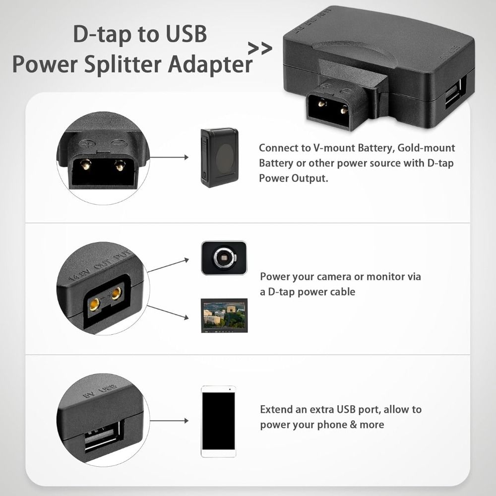11V-17V D Tap to USB Adapter 5 - огляд і ціна V Mount Battery