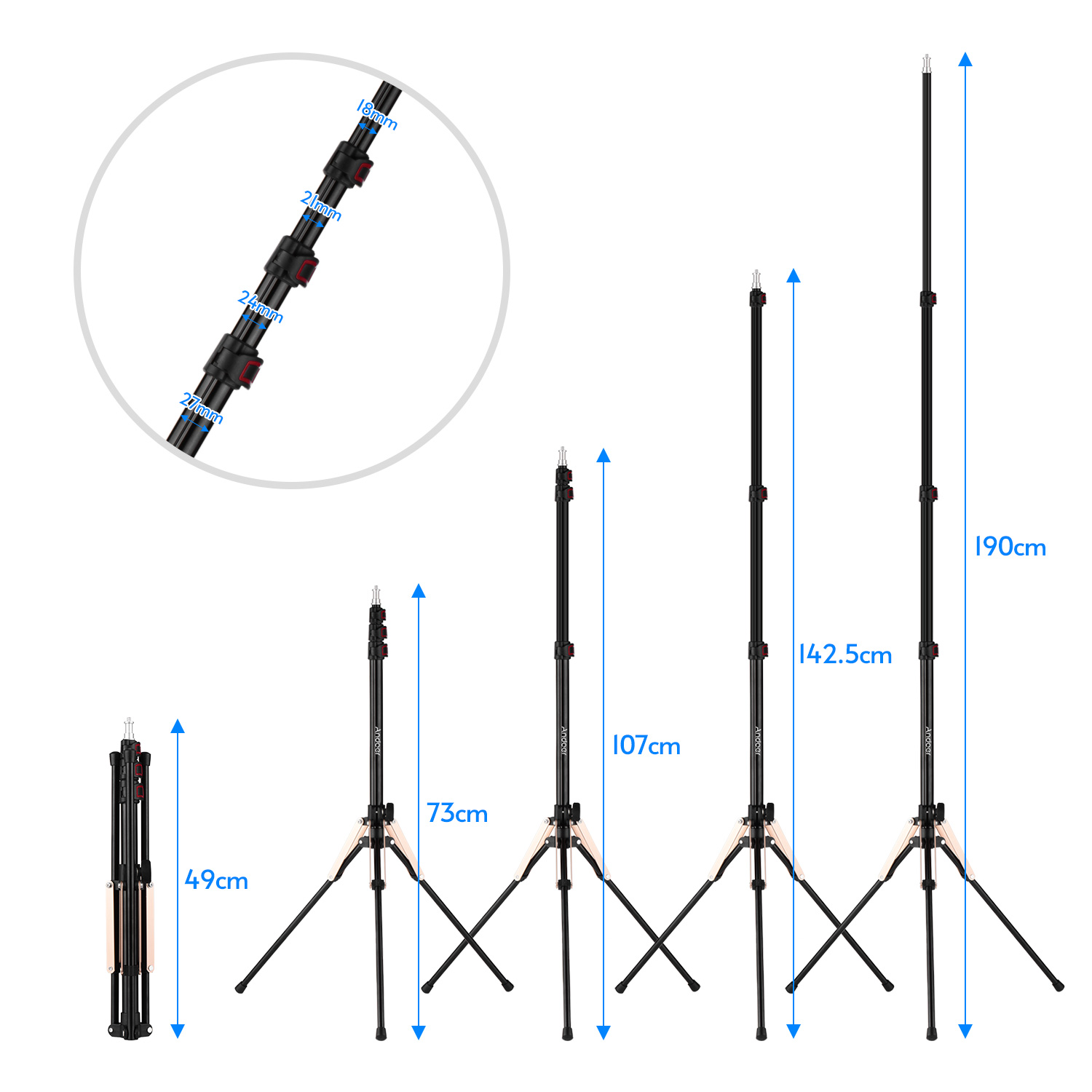 Andoer 190cm/74.8 Inch Portabl - огляд і ціна Photography Lighting Design