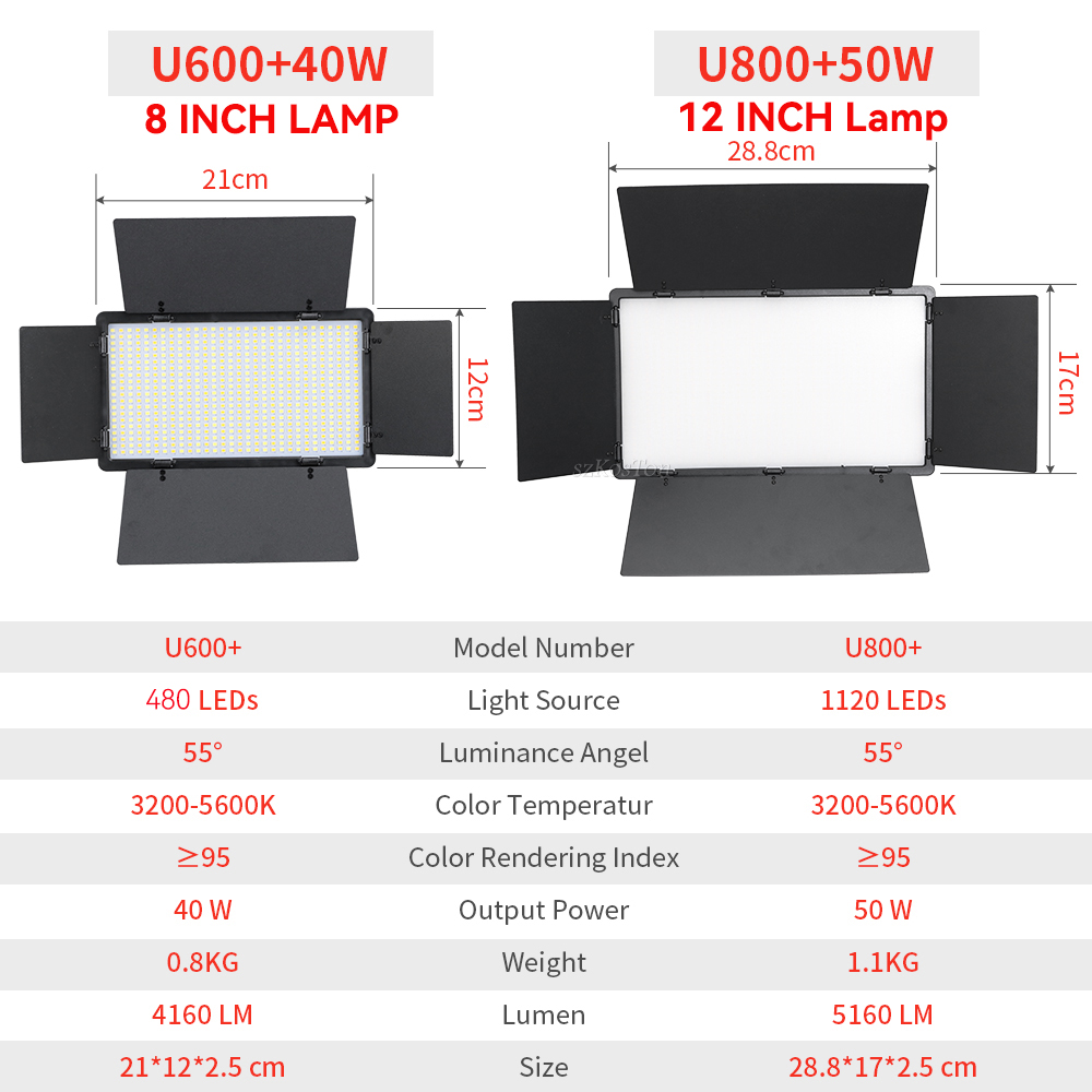 U800 U600 LED Photo Studio Vid - огляд і ціна Photography Lighting Youtube